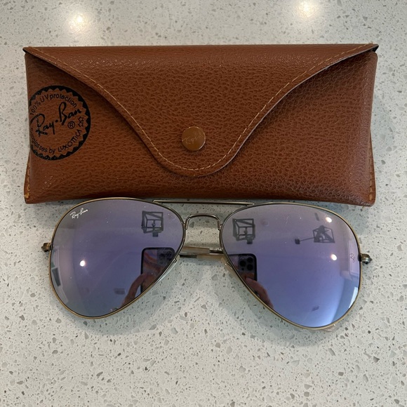 Ray-Ban glassy aviators sunglasses